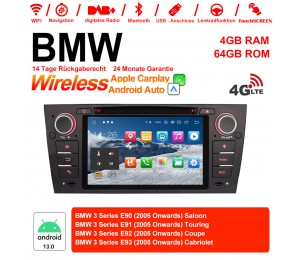 7 Zoll Android 13.0  Autoradio / Multimedia 4GB RAM 64GB ROM Für 3 Serie BMW E90 E91 E92 E93 318 320 325  Manuelle Klima klimaanlage Built-in Carplay / Android Auto