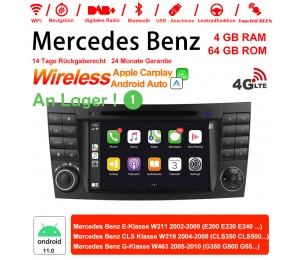 7 Zoll Android 11.0 Autoradio / Multimedia 4GB RAM 64GB ROM Für Mercedes Benz E-Klasse W211,CLS Klasse W219,G-Klasse W463