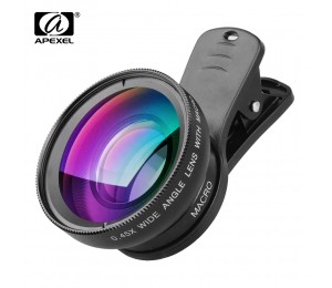 APEXEL 2 in 1 Telefon Kamera Objektiv kit 0,45X Weitwinkel & 12,5X Makro Objektiv HD Kamera Lentes für iphone ios android smartphones