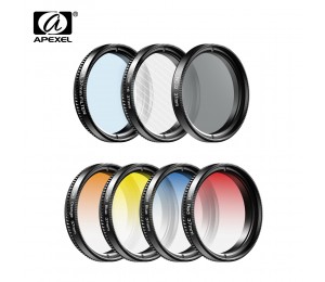APEXEL kamera Telefon Objektiv Kit 37mm Absolvierte Rot Blau Filter + CPL ND32 + Sterne Filter für iPhone huawei alle Smartphones