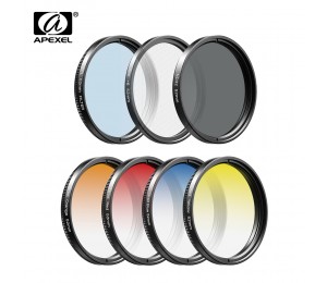 APEXEL HD Optic kamera objektiv 52mm UV Grad Blau Rot Farbe Filter + CPL ND + Sterne Filter für Nikon Canon sony iPhone alle handys