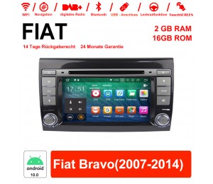 2 Din Android 10.0 Quad-core 2GB RAM 16GB  flash Car DVD Player Radio für Fiat Bravo