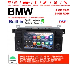 7 Zoll Android 10.0 Autoradio 4GB RAM 64GB ROM Für BMW 3 Series E46 BMW M3 Rover 75 Built-in Carplay / Android Auto