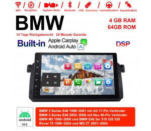 9 Zoll Android 10.0  Autoradio / Multimedia 4GB RAM 64GB ROM Für BMW 3 Series E46 BMW M3 Rover 75 Built-in CarPlay / Android Auto