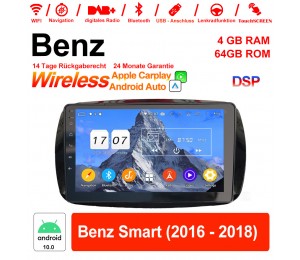 9 Zoll Android 10.0 Autoradio / Multimedia 4GB RAM 64GB ROM Für Benz Smart 2016-2018 Mit WiFi NAVI Bluetooth USB