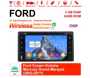 6.2 Zoll Android 10.0 Autoradio / Multimedia 4GB RAM 64GB ROM Für Ford Crown Victoria Mercury Grand Marquis 2003-2011 Mit WiFi NAVI Bluetooth USB