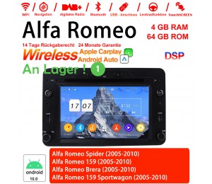 6.2 Zoll Android 10.0 Autoradio/Multimedia 4GB RAM 64GB ROM Für Alfa Romeo Spider 159 Brera 159 Sportwagon Built-in Carplay / Android Auto