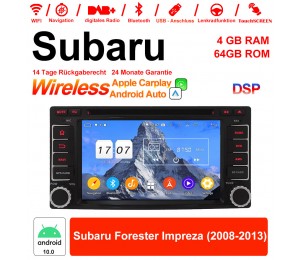 6.2 Zoll Android 10.0 Autoradio / Multimedia 4GB RAM 64GB ROM Für Subaru Forester Impreza 2008-2013 Mit WiFi NAVI Bluetooth USB