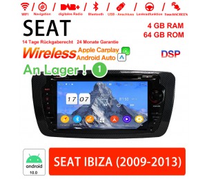 7 Zoll Android 10 Autoradio / Multimedia 4GB RAM 64GB ROM Für SEAT IBIZA 2009-2013 Mit WiFi NAVI Bluetooth USB