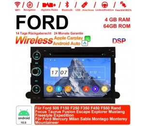 7 Zoll Android 10.0 Autoradio / Multimedia 4GB RAM 64GB ROM Für Ford 500 F150 F250 F350 F450 F550 Rand Focus Taurus Fusion Escape Explorer Mustang Freestyle Expedition Ford Mercury Milan Sable Montego Monterey Mountaineer Mit WiFi NAVI Bluetooth USB