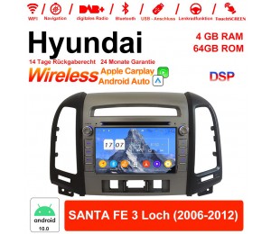 7 Zoll Android 12.0 Autoradio / Multimedia 4GB RAM 64GB ROM Für Hyundai SANTA FE 3 Loch 2006-2012 Mit WiFi NAVI Bluetooth USB