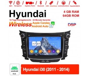 7 Zoll Android 10.0 Autoradio / Multimedia 4GB RAM 64GB ROM Für Hyundai i30 2011-2014 Built-in Carplay / Android Auto