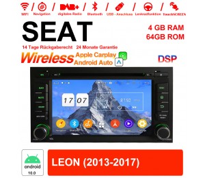 7 Zoll Android 10.0 Autoradio / Multimedia 4GB RAM 64GB ROM Für SEAT LEON (2013-2017) Mit WiFi NAVI Bluetooth USB