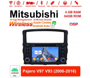 7 Zoll Android 10.0 Autoradio / Multimedia 4GB RAM 64GB ROM Für Mitsubishi Pajero V97 V93 2006-2016 Built-in CarPlay / Android Auto