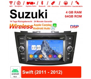 7 Zoll Android 10.0 Autoradio / Multimedia 4GB RAM 64GB ROM Für Suzuki Swift 2011 2012 Built-in Carplay / Android Auto