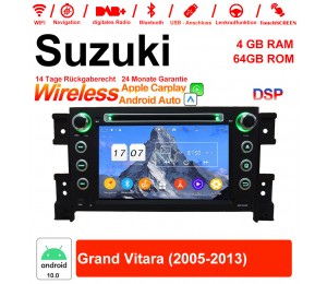 7 Zoll Android 10.0 Autoradio / Multimedia 4GB RAM 64GB ROM Für Suzuki Grand Vitara 2005-2013 Mit WiFi NAVI Bluetooth USB