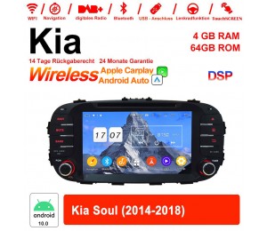 8 Zoll Android 10.0 Autoradio / Multimedia 4GB RAM 64GB ROM Für Kia Soul 2014-2018 Mit WiFi NAVI Bluetooth USB