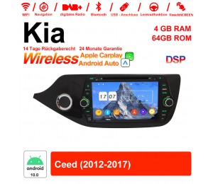 8 Zoll Android 12.0 Autoradio / Multimedia 4GB RAM 64GB ROM Für Kia Ceed 2012-2017 Mit WiFi NAVI Bluetooth USB