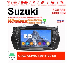 8 Zoll Android 10.0 Autoradio / Multimedia 4GB RAM 64GB ROM Für Suzuki CIAZ ALIVIO 2015-2018 Mit WiFi NAVI Bluetooth USB