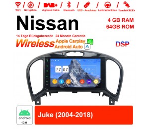 8 Zoll Android 10.0 Autoradio / Multimedia 4GB RAM 64GB ROM Für Nissan Juke 2004-2018 Mit WiFi NAVI Bluetooth USB