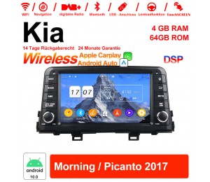 8 Zoll Android 10.0 Autoradio / Multimedia 4GB RAM 64GB ROM Für Kia Morning/Picanto 2017 Mit WiFi NAVI Bluetooth USB