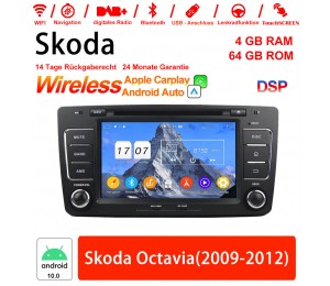 8 Zoll Android 10.0 Autoradio / Multimedia 4GB RAM 64GB ROM Für Skoda Octavia 2009-2012 Built-in Carplay/Android Auto