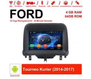 8 Zoll Android 9.0 Autoradio / Multimedia 4GB RAM 64GB ROM Für Ford Tourneo Kurier 2014-2017 Mit WiFi NAVI Bluetooth USB