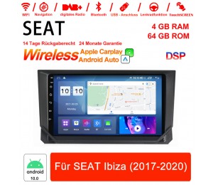 9 Zoll Android 10.0 Autoradio / Multimedia 4GB RAM 64GB ROM Für SEAT Ibiza 2017-2020 Mit WiFi NAVI Bluetooth USB