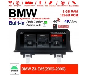 10.25 Zoll Qualcomm Snapdragon 662 8 Core Android 11.0 4G LTE Autoradio / Multimedia USB WiFi Navi Carplay Für BMW Z4 E85 (2002-2009)