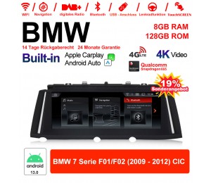10.25 Zoll Qualcomm Snapdragon 665 8 Core Android 13.0 4G LTE Autoradio / Multimedia USB WiFi Navi Carplay Für BMW 7 Series F01/F02 2009-2012 CIC
