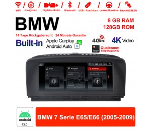 8.8 Zoll Qualcomm Snapdragon 662 8 Core Android 13.0 4G LTE Autoradio / Multimedia USB WiFi Navi Carplay Für BMW 7 Series E65/E66 (2005-2009)