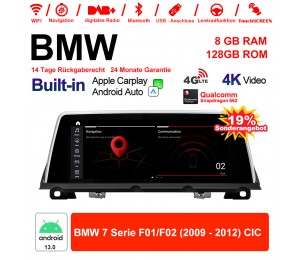 10.25 Zoll Qualcomm Snapdragon 665 8 Core Android 13.0 4G LTE Autoradio / Multimedia USB WiFi Navi Carplay Für BMW 7 Series F01 F02 (2009-2012) CIC