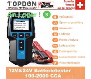TOPDON BT200 12V Autobatterietester Digital Automotive Diagnostic Batterietesteranalysator Tool zum Anlassen des Fahrzeugscanners