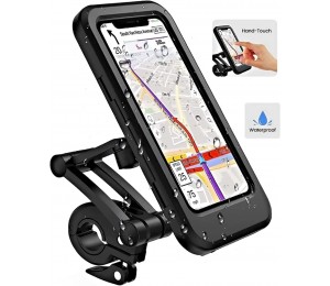 Wasserdichter Motorrad-Fahrrad telefon halter 360 ° drehbar höhen verstellbar mit Touchscreen-Lenker-Telefon clip