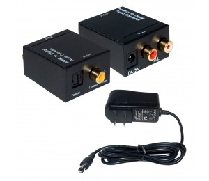 Analog L / R zu Digital SPDIF Koaxial Koax RCA & Optischer Toslink Audio Konverter