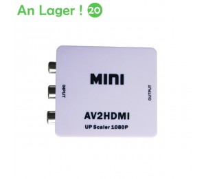 1080P RCA AV to HDMI Converter Adapter Mini Composite CVBS to HDMI AV2HDMI Converter in Retail Package 