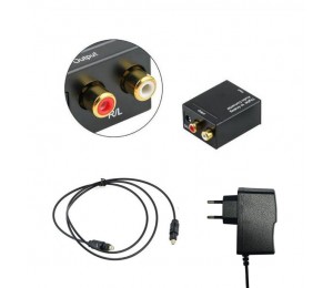 Digital to analogo 5V 2A Audio Konverter Adapter mit 1.5m OD4.0 Digital Fiber Audio Kabel