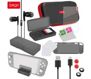 ipega PG-SL002 18-in-1-Zubehör-Kit Spielzubehör für N-Switch Lite Gamepad-Schutzhülle