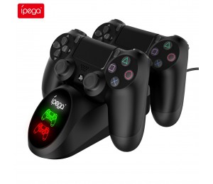 iPega PG-9180 Dockingstation mit zwei Ladestationen für PS4 Game Controller Gamepad-Ladegerät mit Statusanzeige