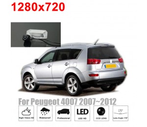 1280x720 HD Fisch eye Rückfahrkamera für Peugeot 4007 2007-2012