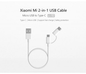 Original Xiaomi 2-in-1 USB Datenkabel 100 cm micro USB und Typ-C Android Digitale Produkte Schnelle Lade Linie