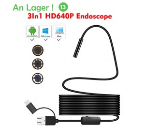 IP67 Wasserdichte Inspektion Endoskop Kamera für Android PC Notebook 6 LEDs Einstellbare