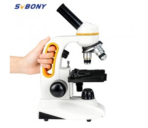 Svbony sm202 zusammen gesetztes Mon okular mikroskop 40-2000x Dual-LED mit Handy-Adapter für erwachsene Studenten Labor zellstruktur