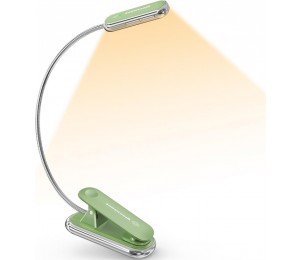 Glocusent Posh Premium Leselampe Buch Klemme mit Timer, 16 LED Wiederaufladbar Buchlampe, Laufzeit 160 Stunden