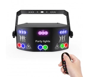 15 Loch RGB Disco DJ Strahl Laser Licht Projektor DMX Remote Strobe Bühne Beleuchtung Wirkung Xmas Party Urlaub Halloween lichter