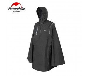 Naturehike Schwarz Mode Erwachsene Wasserdichte Lange Poncho Multifunktionale Mit Kapuze Für Outdoor Wandern Reise Regenmantel