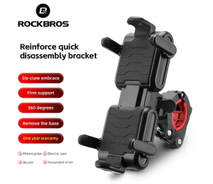  Rockbros Fahrrad Telefon halter sechs Klauen stabil stoßfest 360 ° Drehung 4.7-6.7 Zoll Telefon verdicken rutsch feste Pad Motorrad halterung
