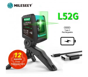 MiLESEEY 2 Linien Laser Level L52R 360 laser ebene mit Batterie und Stativ
