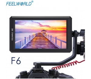 FEELWORLD F6 5.7 "Auf Kamera Feld DSLR Monitor 1920X1080 4K HDMI Peaking Focus Assist Ultra-dünne Mit tilt Arm Power Ausgang
