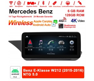 12.3 Zoll Snapdragon 662 8 Core Android 11.0 4G LTE Autoradio / Multimedia 6GB RAM 128GB ROM Für Benz E-Klasse W212 2015-2016 Built-in CarPlay